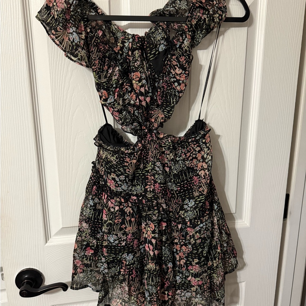 Sky to Moon Floral Ruffle Dress NWOT